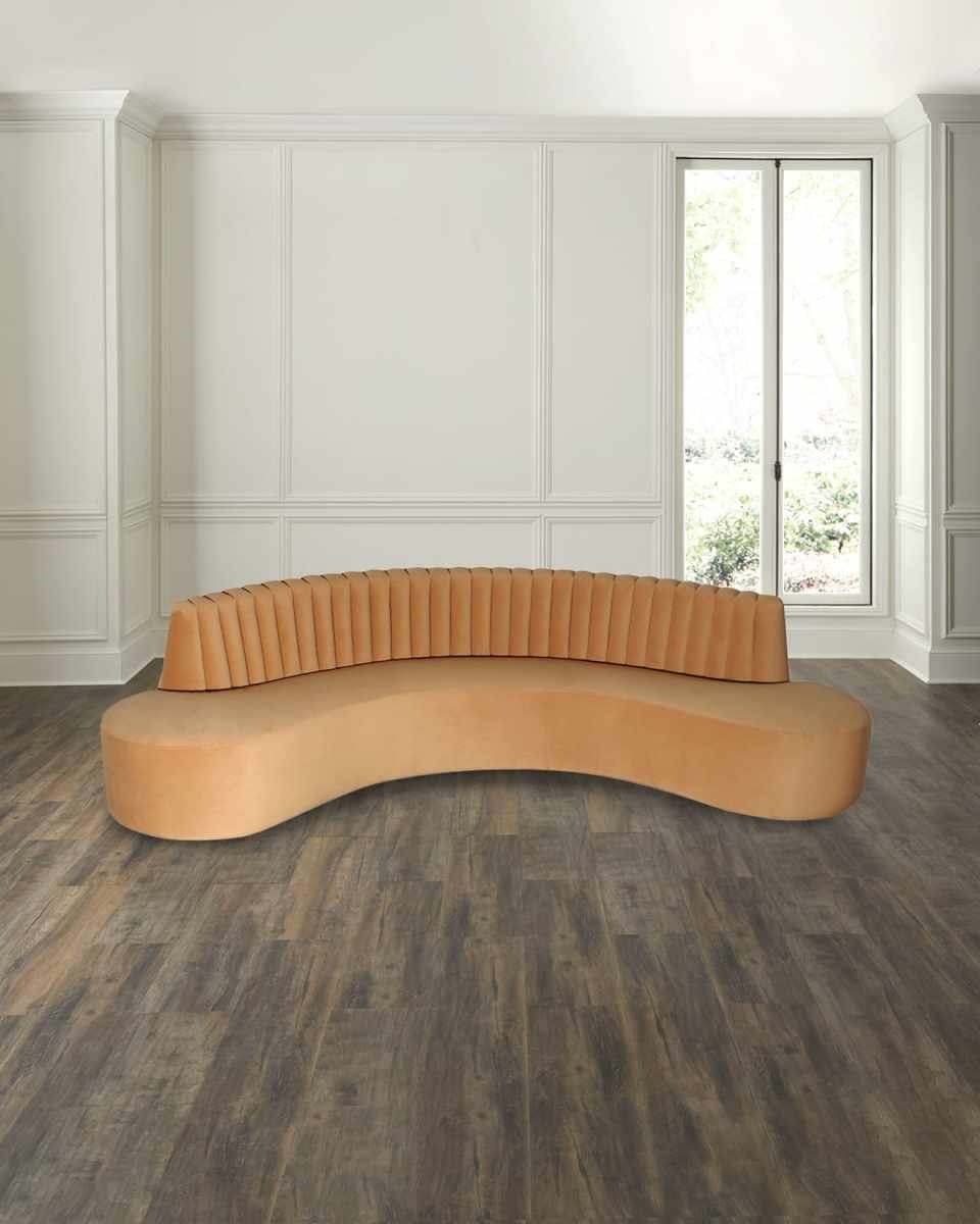 Kayla Velvet Sofa, 135"