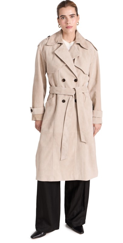 ANINE BING Finley Trench Coat Taupe