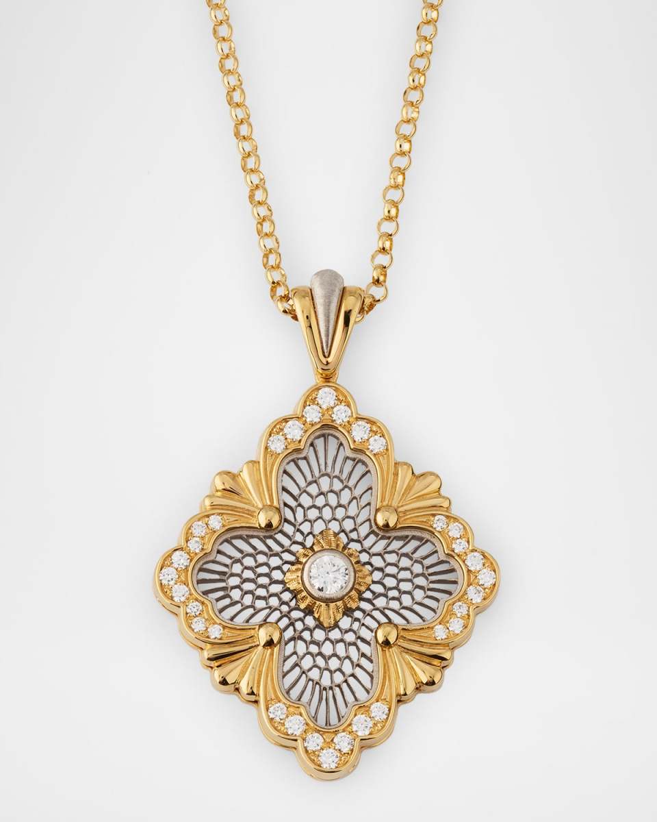 Opera Gold Honeycomb Pendant Necklace