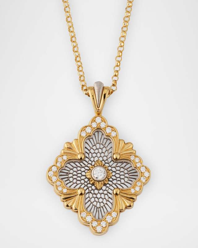 Opera Gold Honeycomb Pendant Necklace
