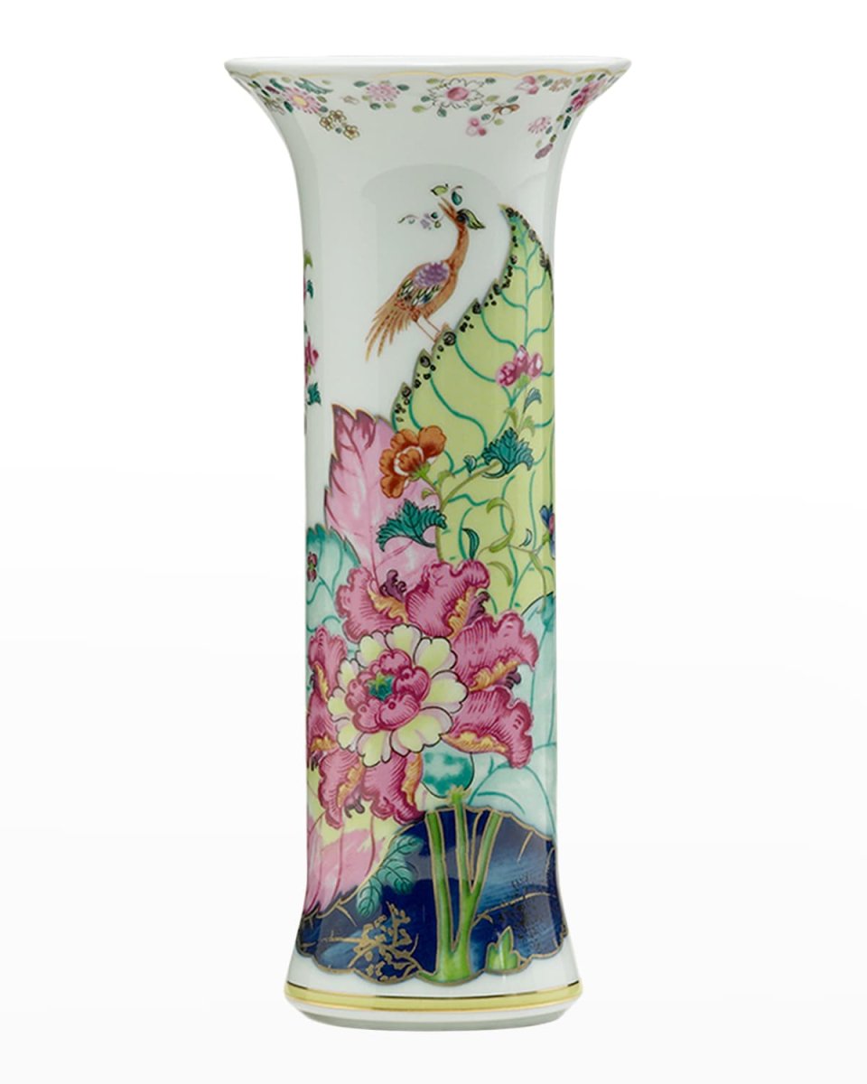 Tobacco Leaf 9" Trumpet Vase