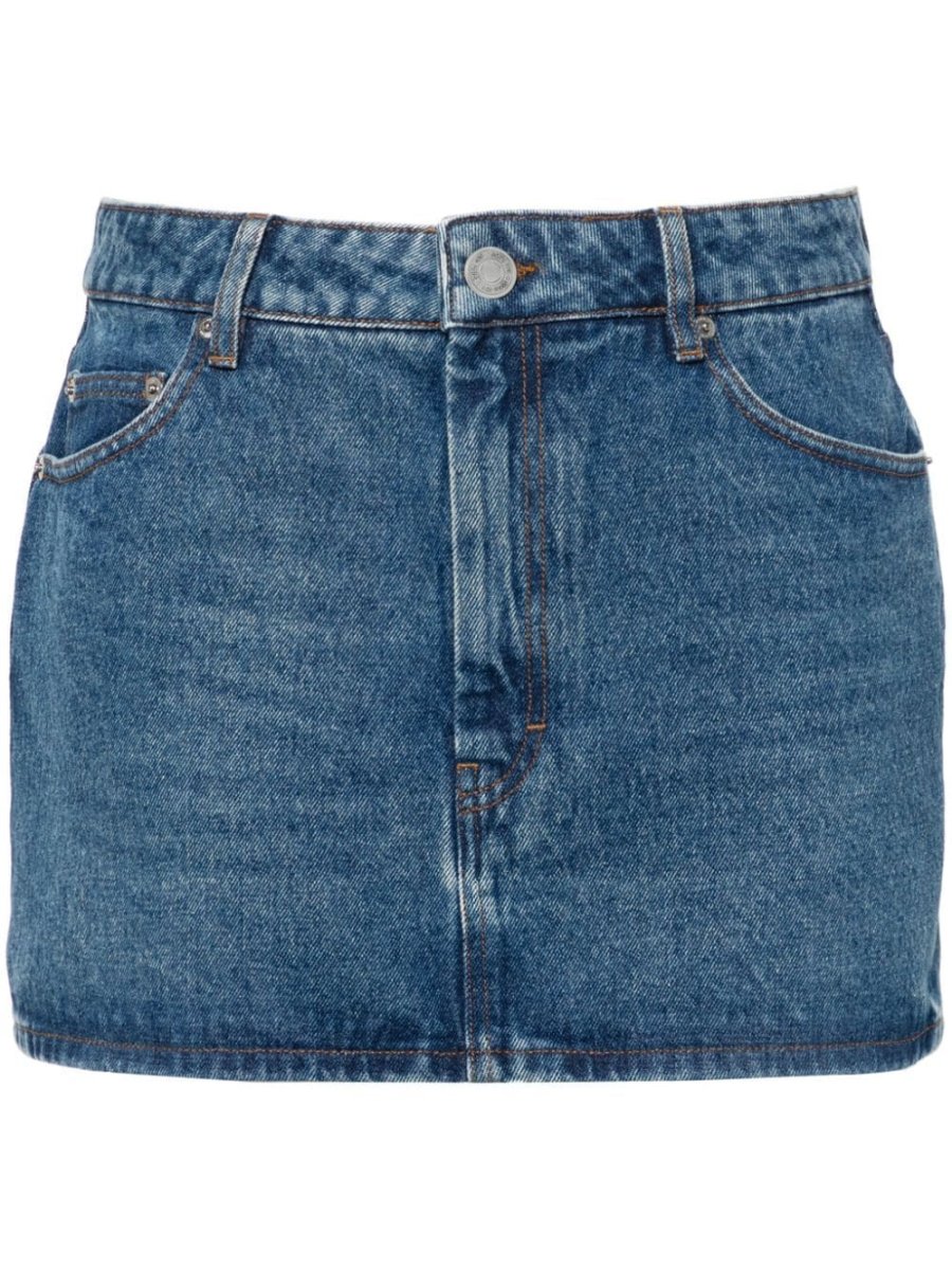 denim mini skirt
