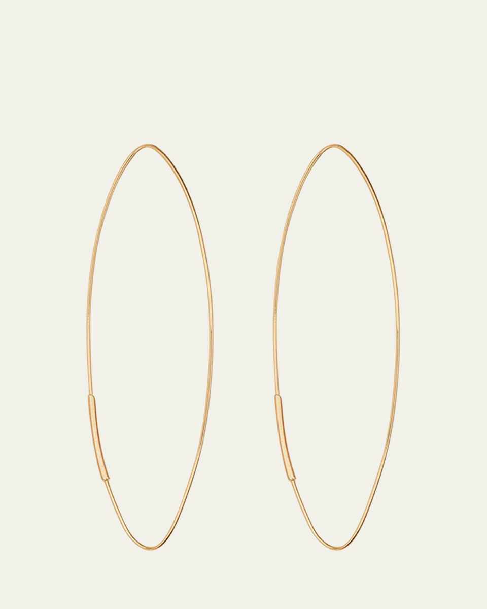14k Small Oval Magic Hoop Earrings