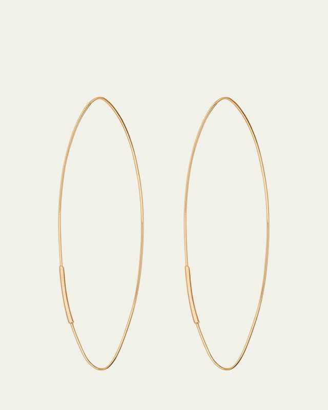 14k Small Oval Magic Hoop Earrings