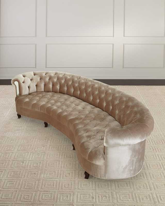 Rebecca Mirror Trim Sofa, 122