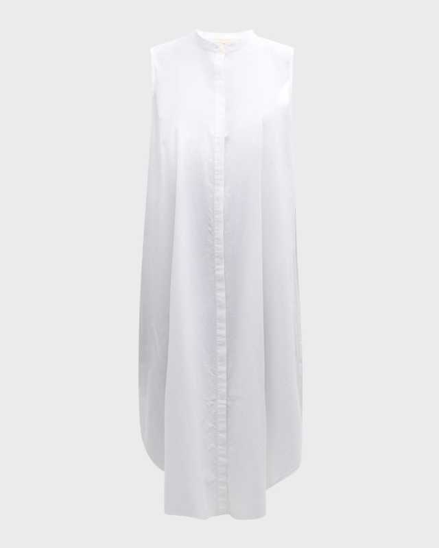 Petite Organic Cotton Poplin Midi Shirtdress