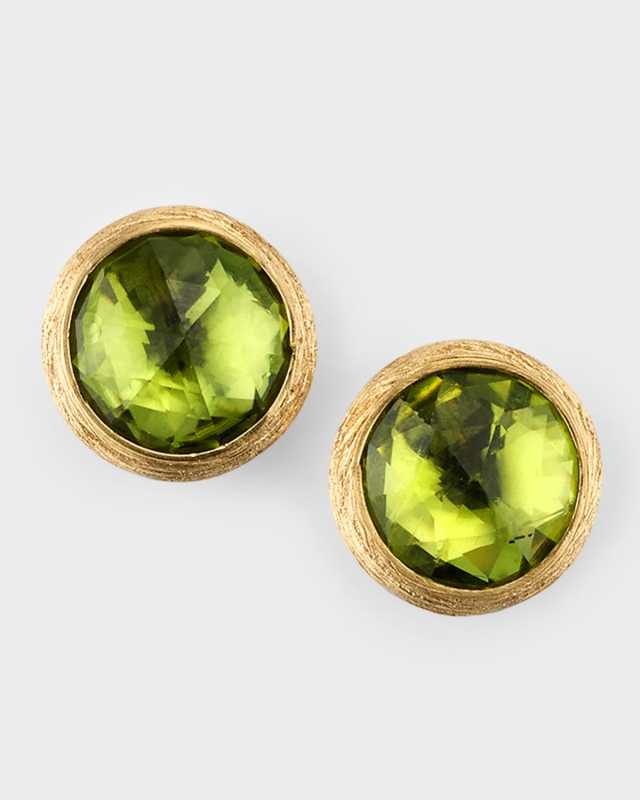 Jaipur Color Stud Earrings with Peridot