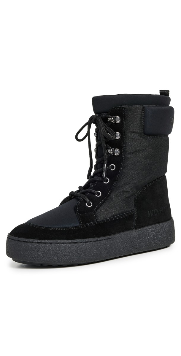 Moon Boot Ltrack Combat Boots Black