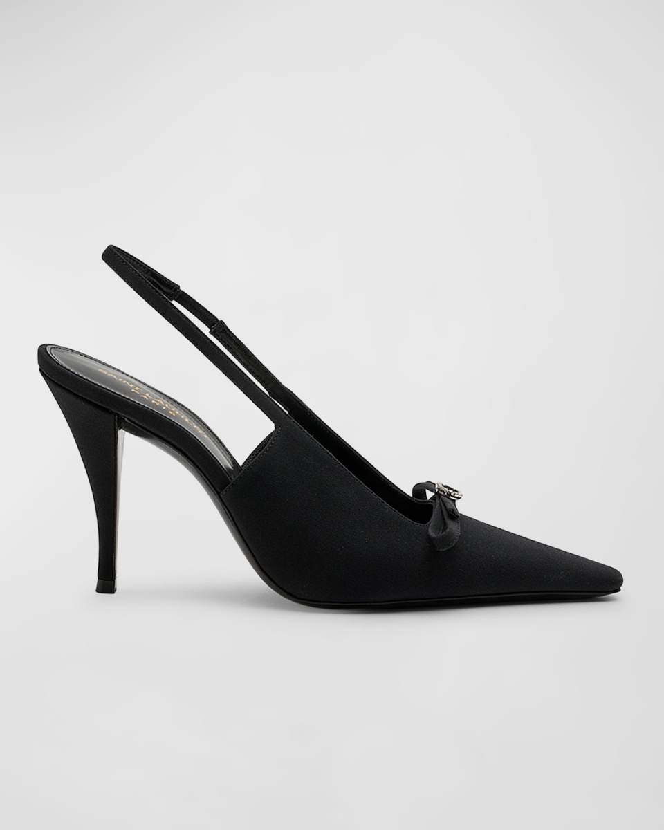 Sadie Silk Slingback Pumps