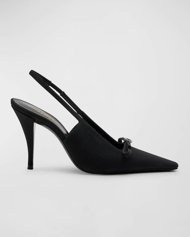 Sadie Silk Slingback Pumps