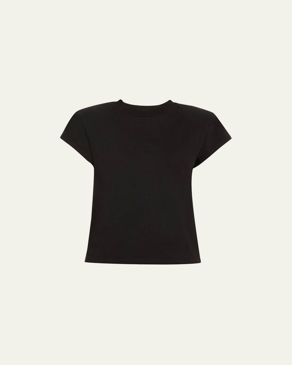 Bryce Crewneck Shoulder-Pad Tee