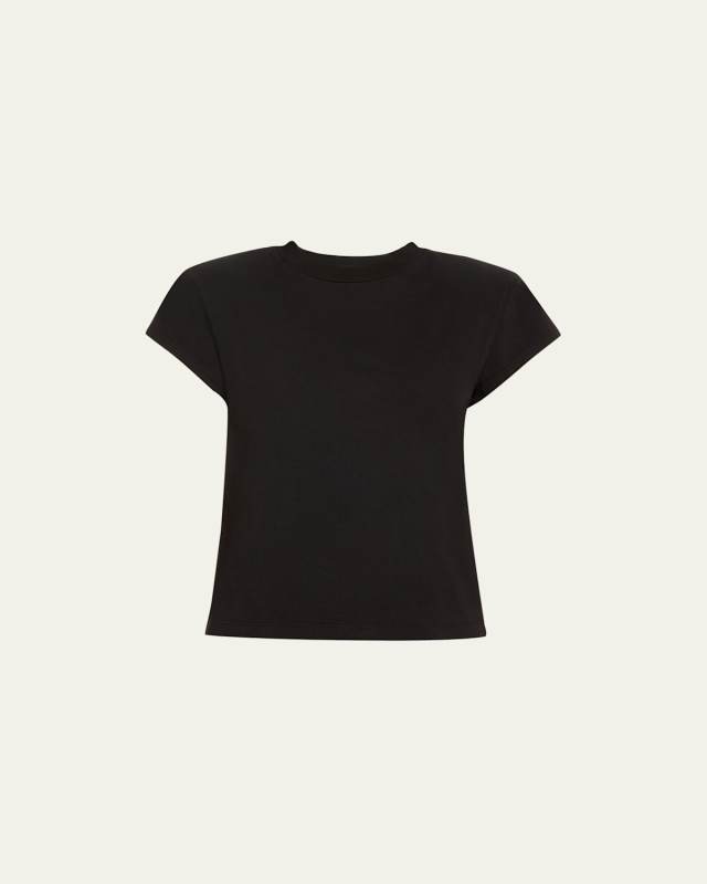 Bryce Crewneck Shoulder-Pad Tee