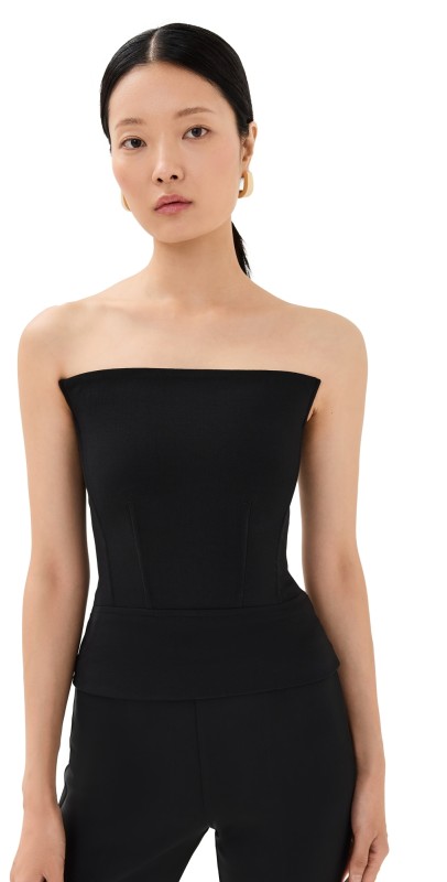 Another Tomorrow Architectural Bustier Black