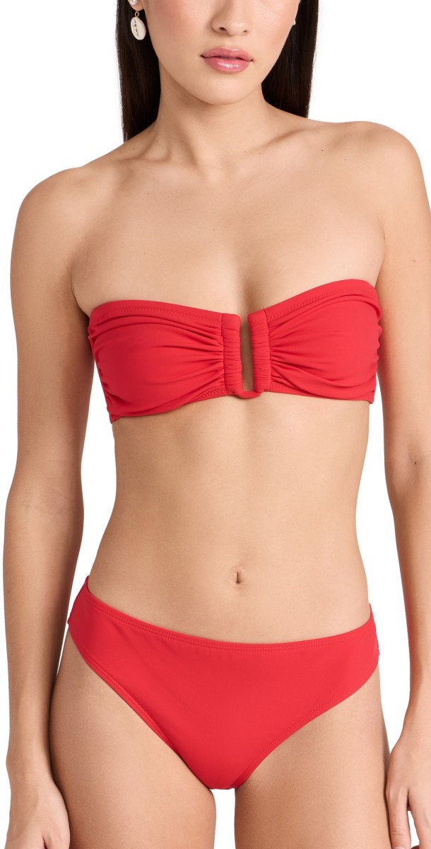 Ulla Johnson Santorini Bikini Top Scarlet