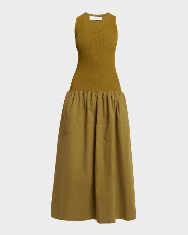 Malia Combo Drop-Waist Maxi Dress