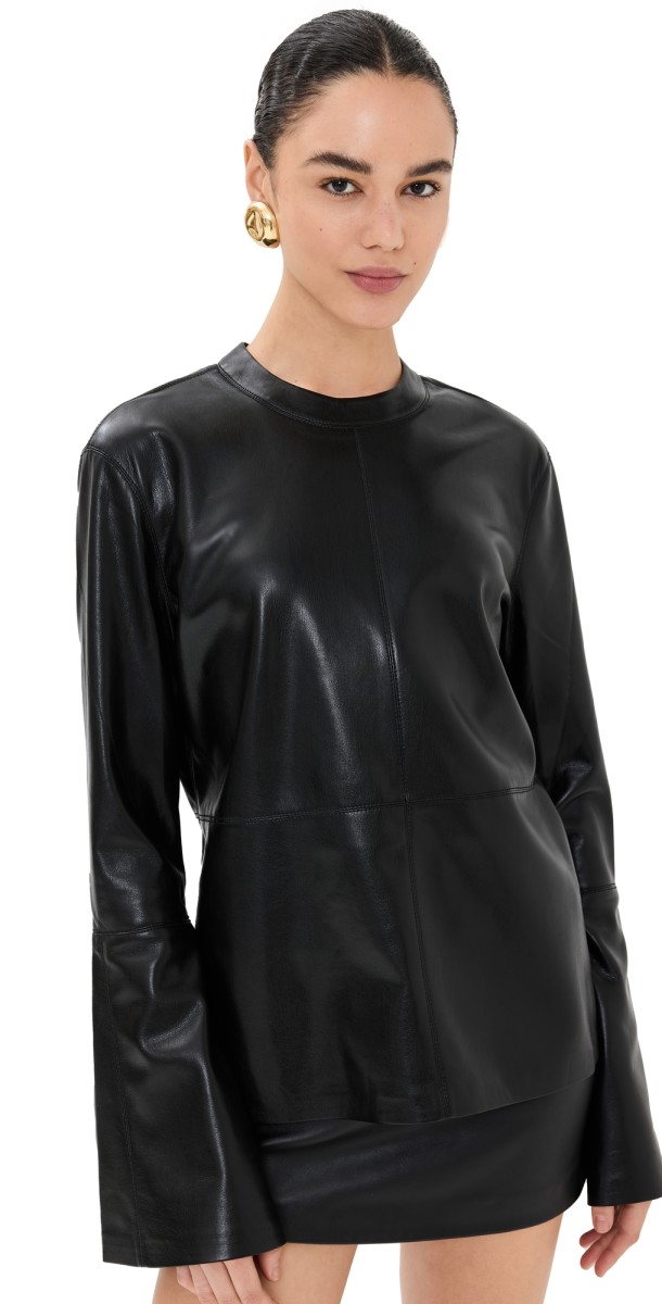 Nanushka Bolda Blouse Black