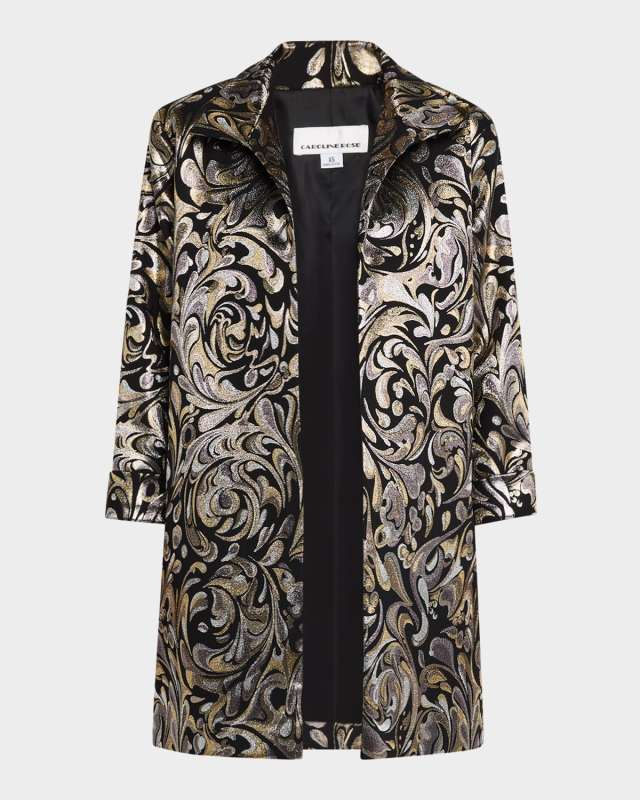 Metallic Jacquard Statement Jacket