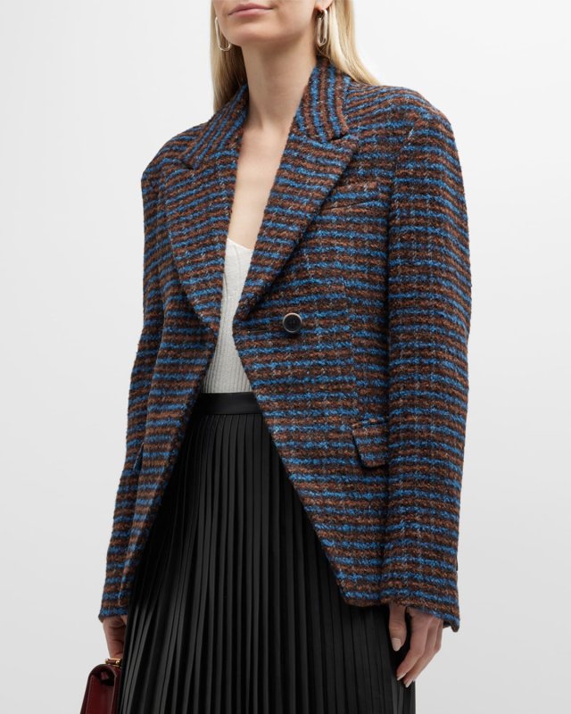 Andres Plaid Alpaca Wool Blazer