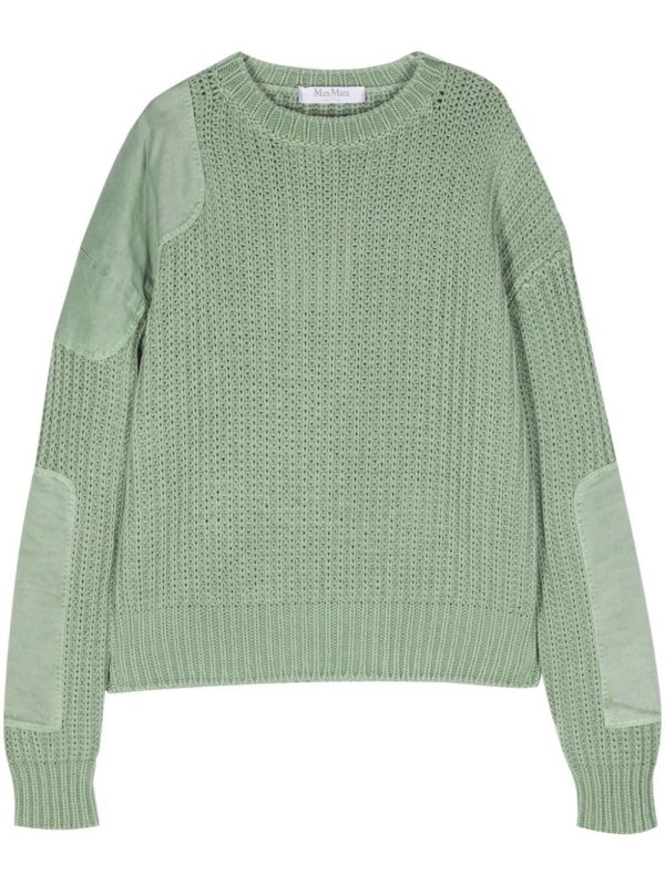 Abisso denim-patchwork jumper