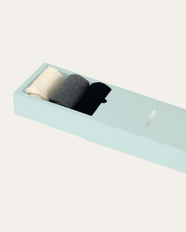 Cashmere-Cotton Crew Socks 3-Pack