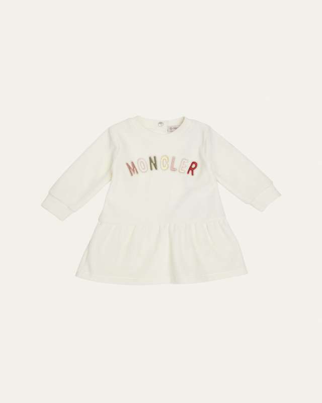 Girl's Logo-Print Embroidered Dress, Size 6M-3