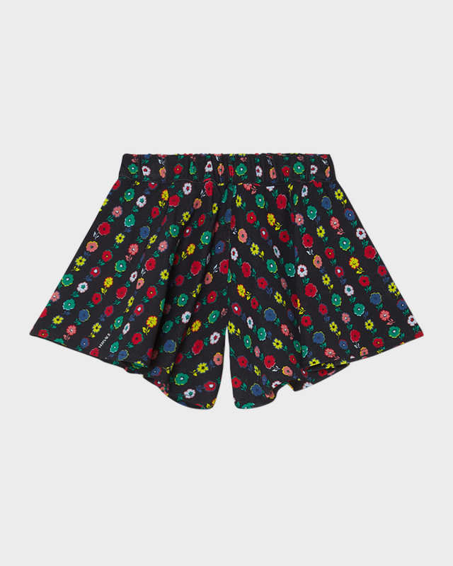 Girl's Multicolor Floral-Print Skort, Size 9M-