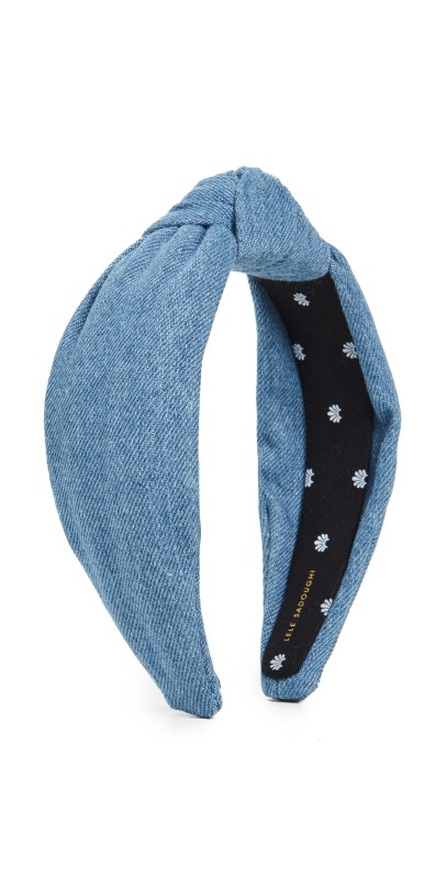 Lele Sadoughi Denim Knotted Headband Light Denim