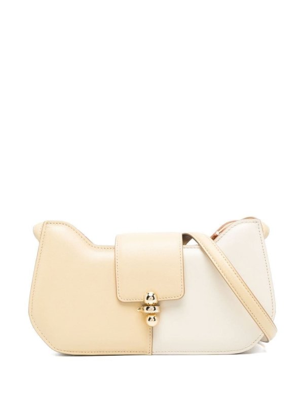 two-tone leather crossbody bag