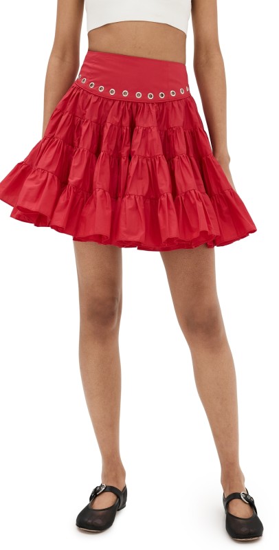 Sandy Liang Chumi Skirt Red
