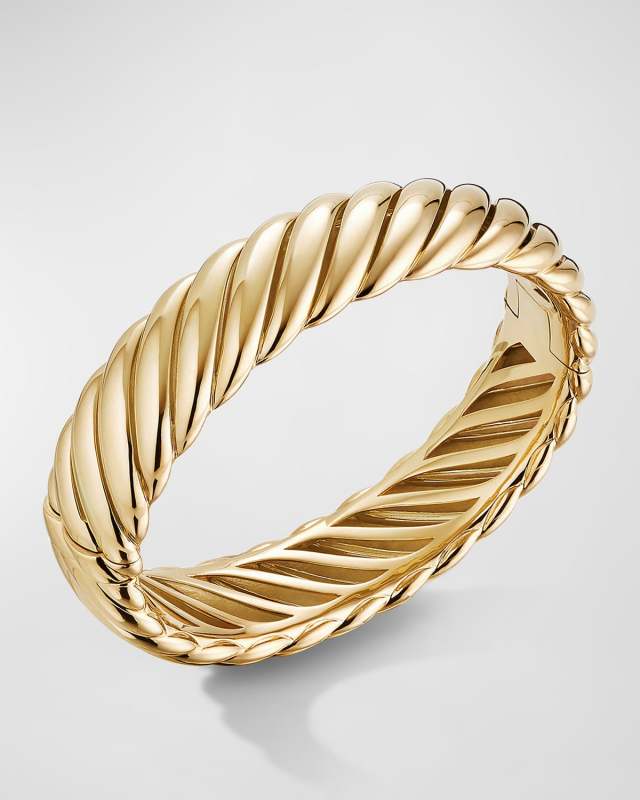 Sculpted Cable Bracelet in 18K Gold, 17
