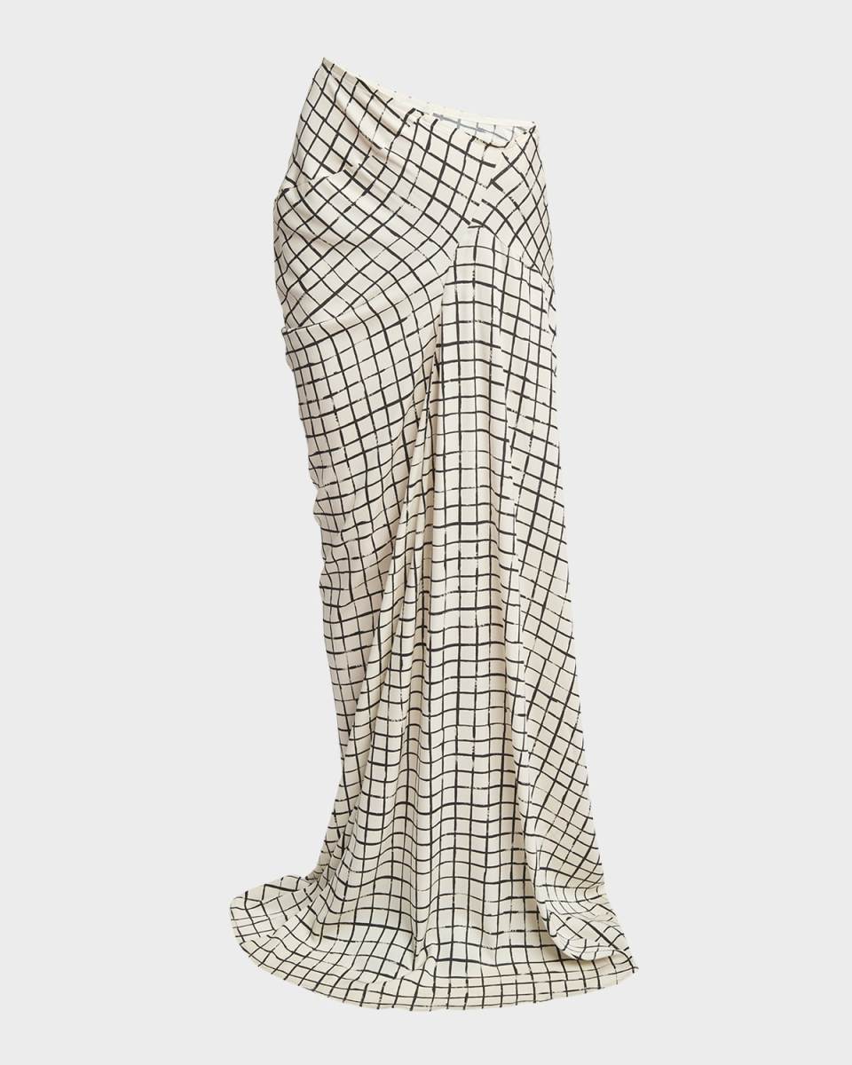 Saren Asymmetric Draped Maxi Skirt