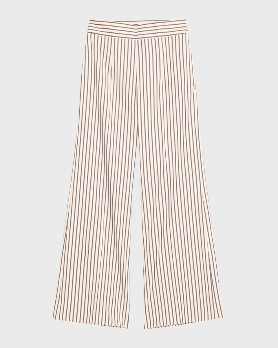 Stripe High Waisted Wide Leg Pants