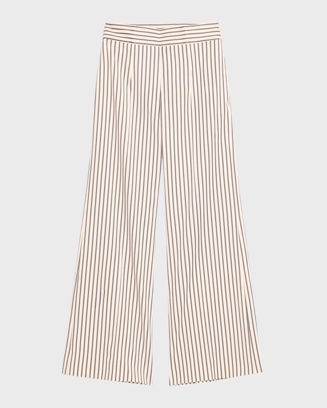 Stripe High Waisted Wide Leg Pants