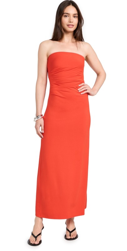 Favorite Daughter Strapless Tube Jersey Dress​ Pomodoro
