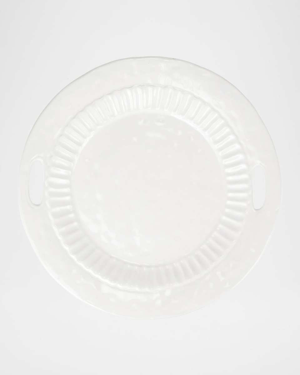 Pietra Serena Handled Round Tray