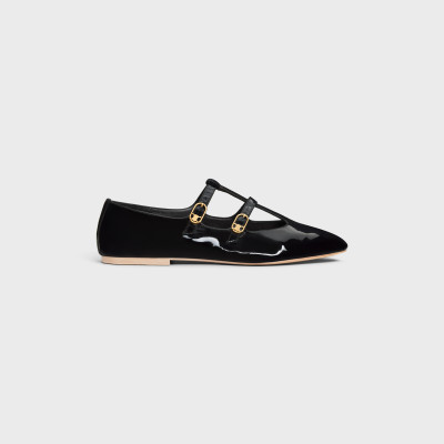 CELINE Les ballerines Celine babies in patent calfskin