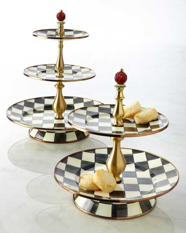 Courtly Check Two-Tier Sweet Stand