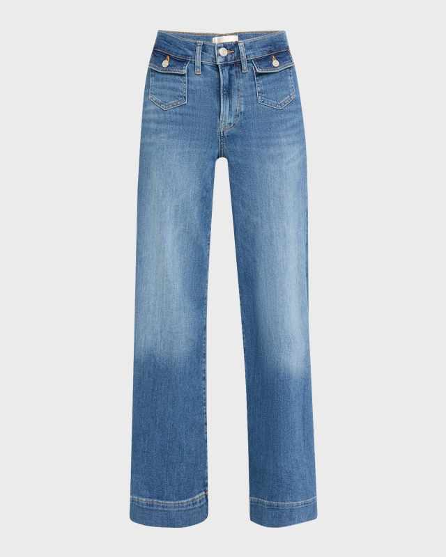 Patch Pocket Slim Palazzo Jeans
