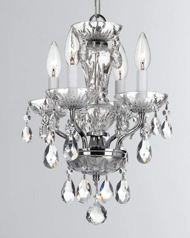 Traditional Crystal 4-Light Chrome Mini Chandelier