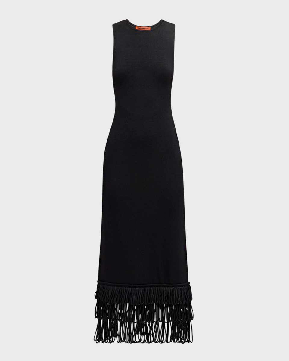 Alber Knit Sleeveless Crewneck Maxi Dress