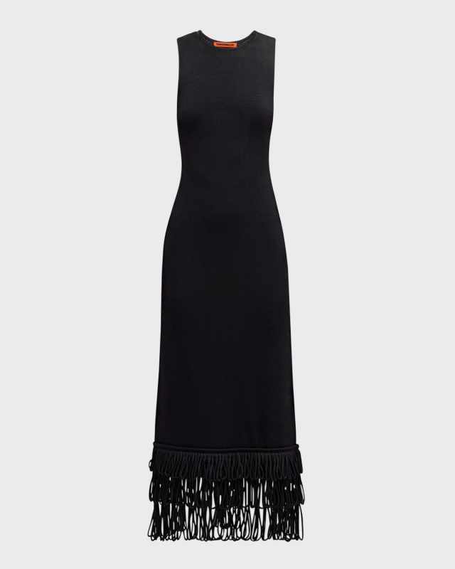 Alber Knit Sleeveless Crewneck Maxi Dress