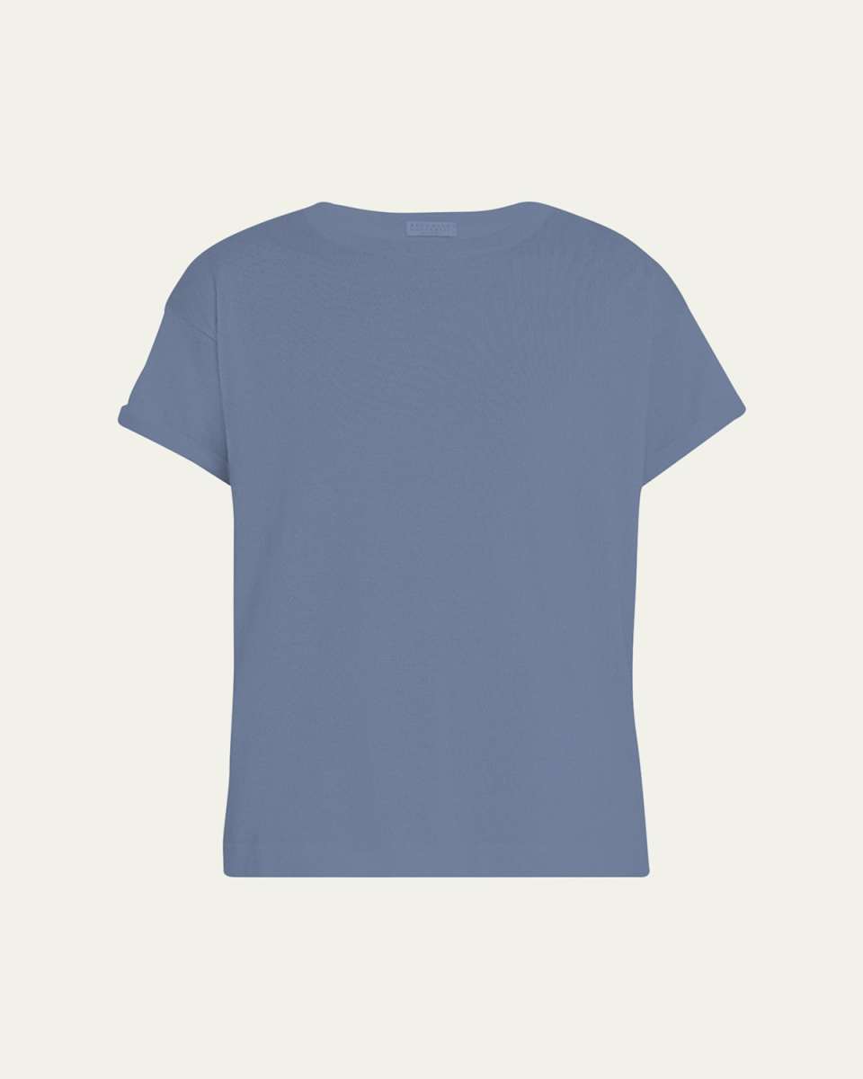 Cashmere-Blend Knit Lurex T-Shirt