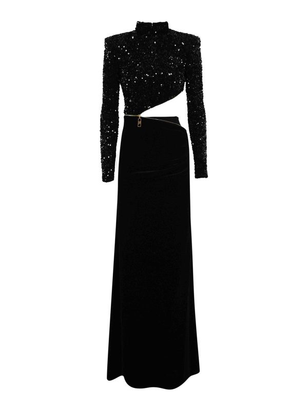 Elisabetta Franchi Maxi Robe - Noir