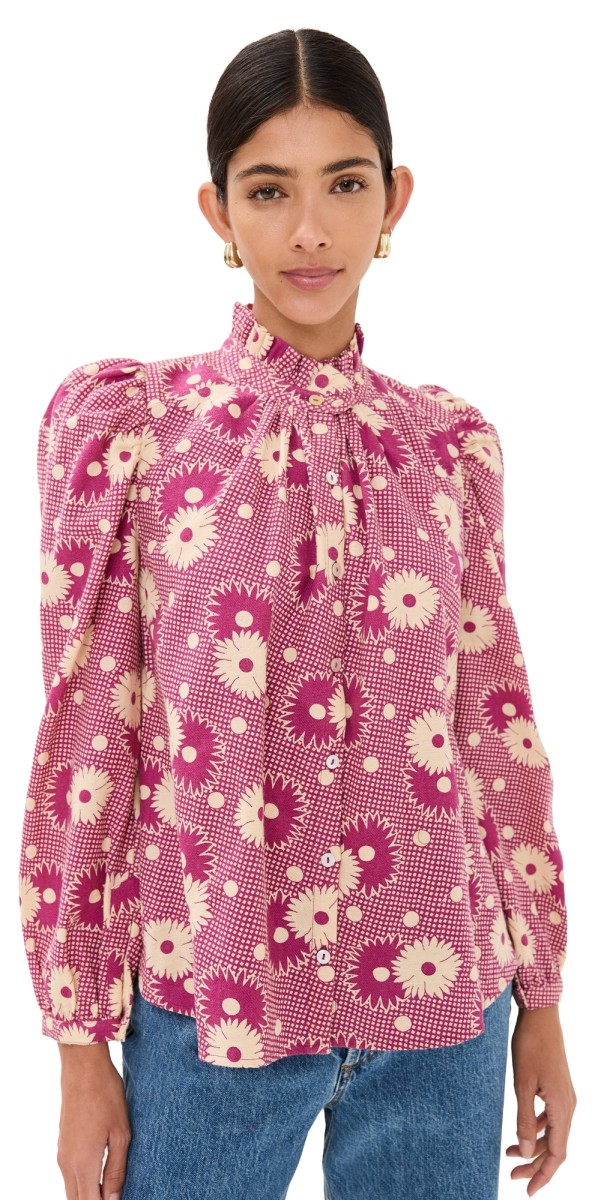 Alix of Bohemia Annabel Berry Daisy Shirt Berry
