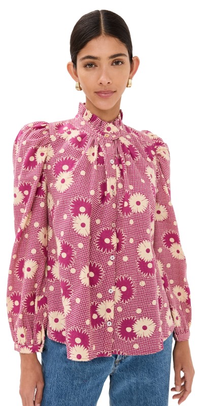 Alix of Bohemia Annabel Berry Daisy Shirt Berry