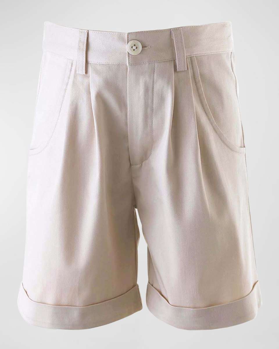 Boy's Tailored Turn-Up Shorts, Size 2-10