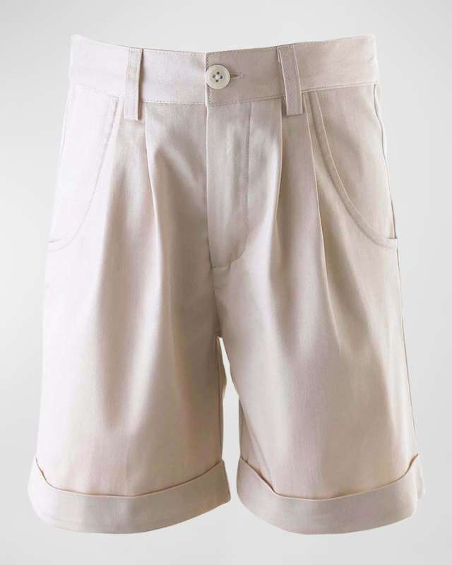 Boy's Tailored Turn-Up Shorts, Size 2-10