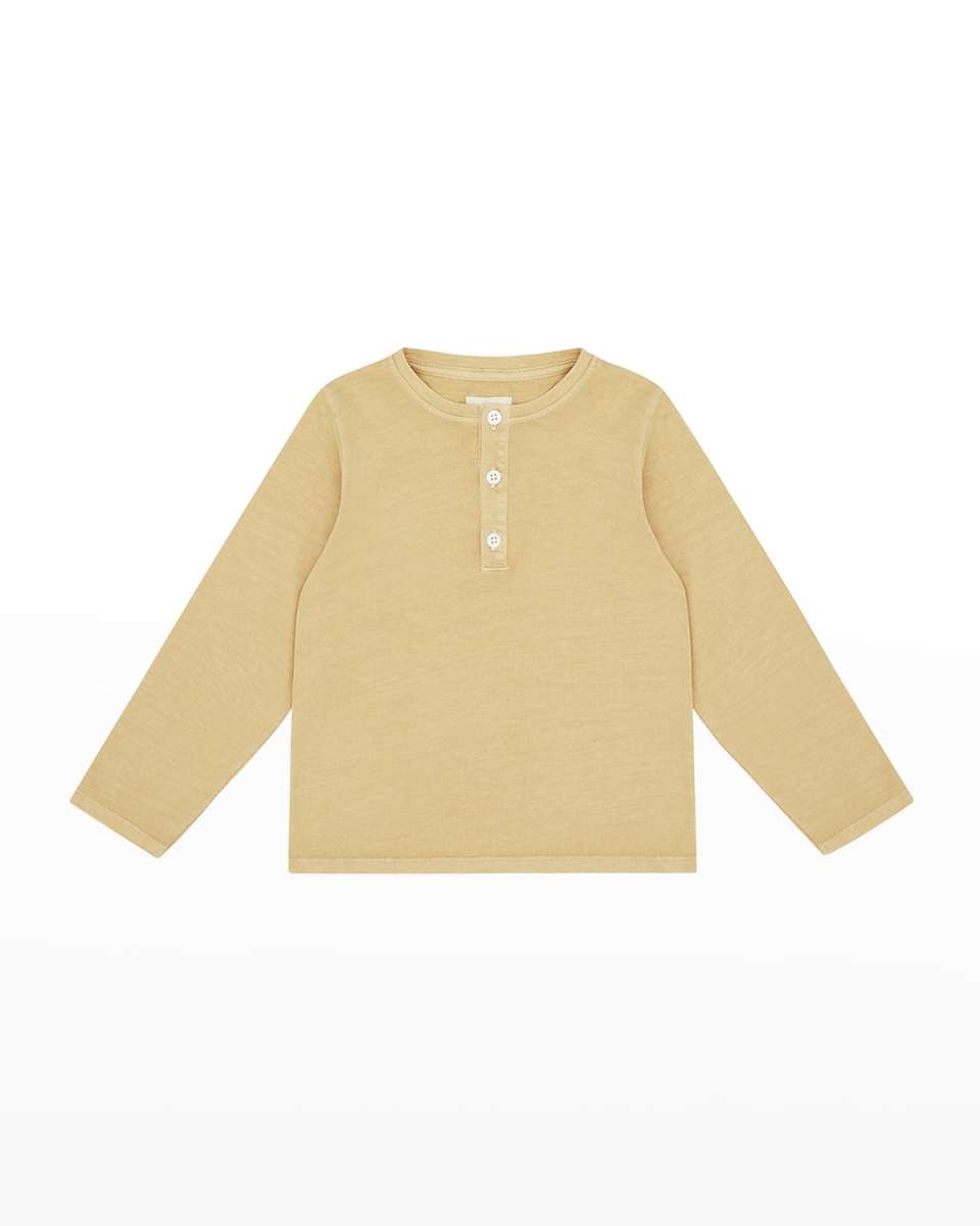 Kid's Cotton Henley Shirt, Size 1-6