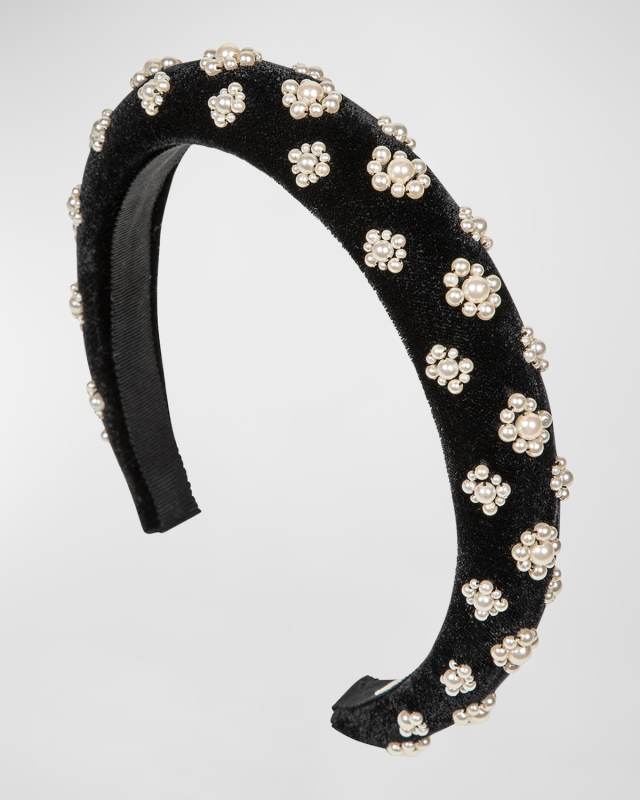 Margaret Pearly Velvet Headband