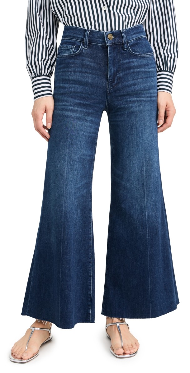 FRAME Le Palazzo Crop Raw After Jeans Calvin